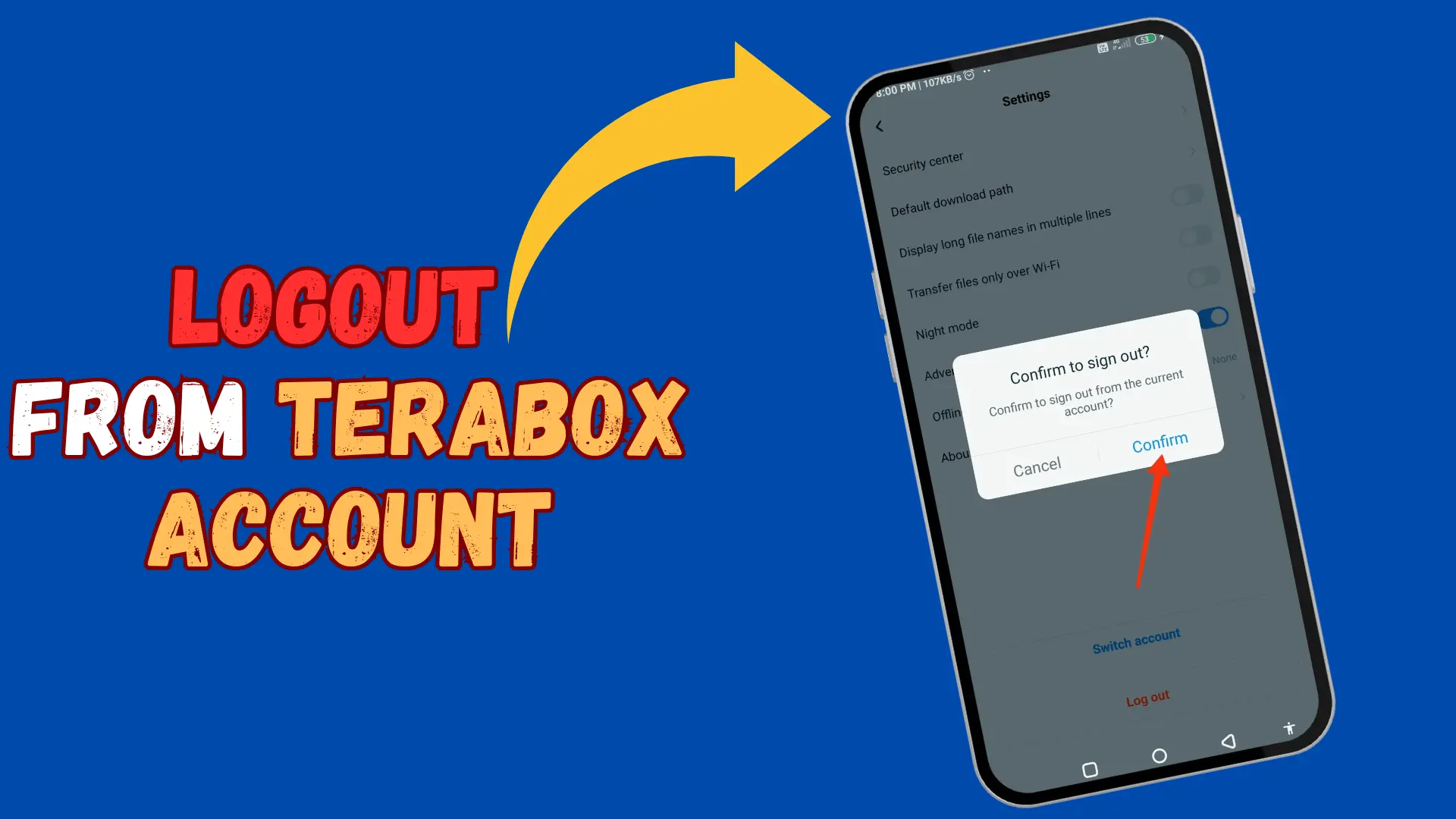 How to Log out from Terabox Account 1 Log out from TeraBox Account